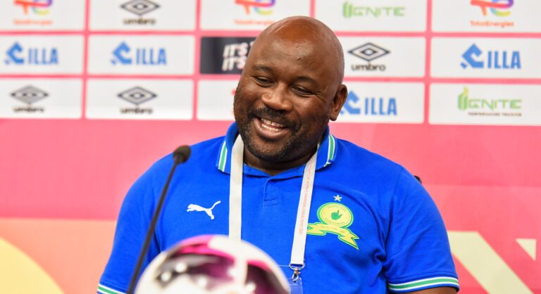 Mamelodi Sundowns Ladies coach Jerry Tshabalala during CAF Women's Champions League press conference