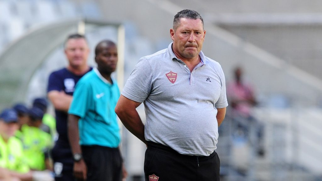 Steve Barker on the touchline observing his players 