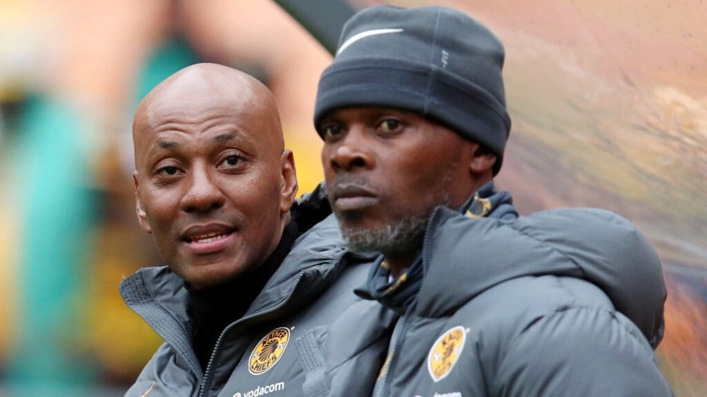 Kaizer Motaung Jr with Arthur Zwane