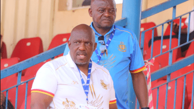 Dan Malesela and Khabo Zondo during a CAF Confederation Cup tie in September