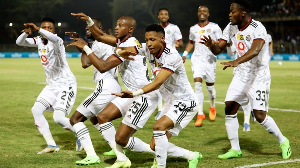Orlando Pirates in celebration after scoring