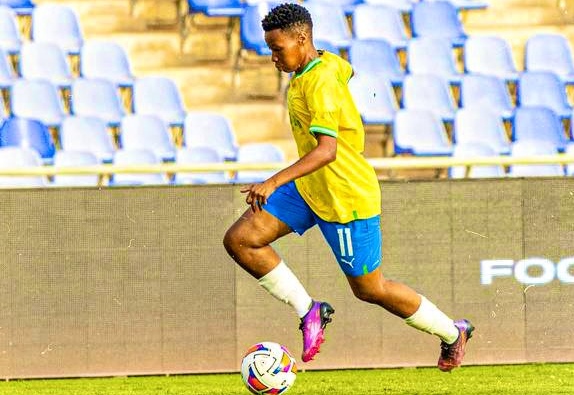 Melinda Kgadiete, one of the goal scorers in action for Sundowns. Photo courtesy of Mamelodi Sundowns Ladies 