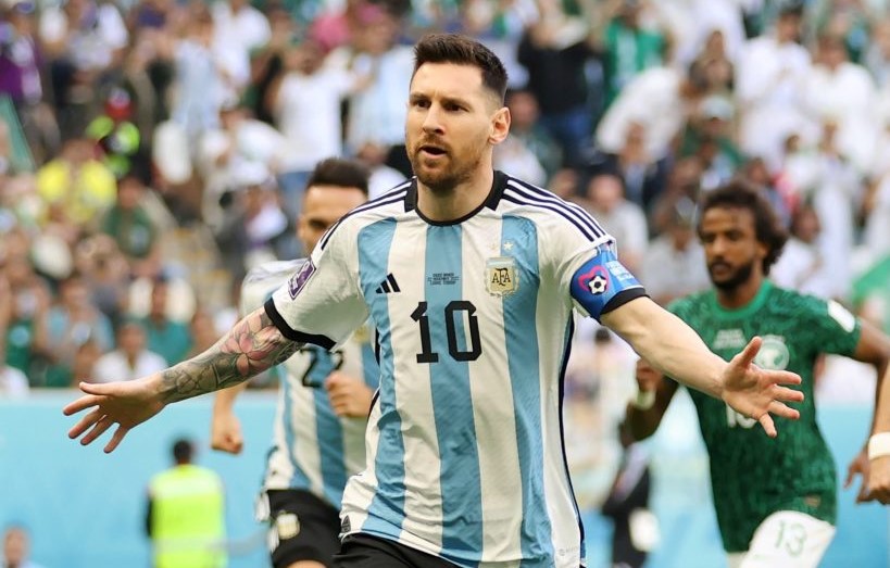 Argentina captain Lionel Messi against Saudi Arabia 