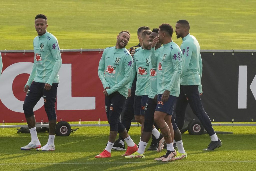 Brazil at training ahead of the World Cup in Qatar 