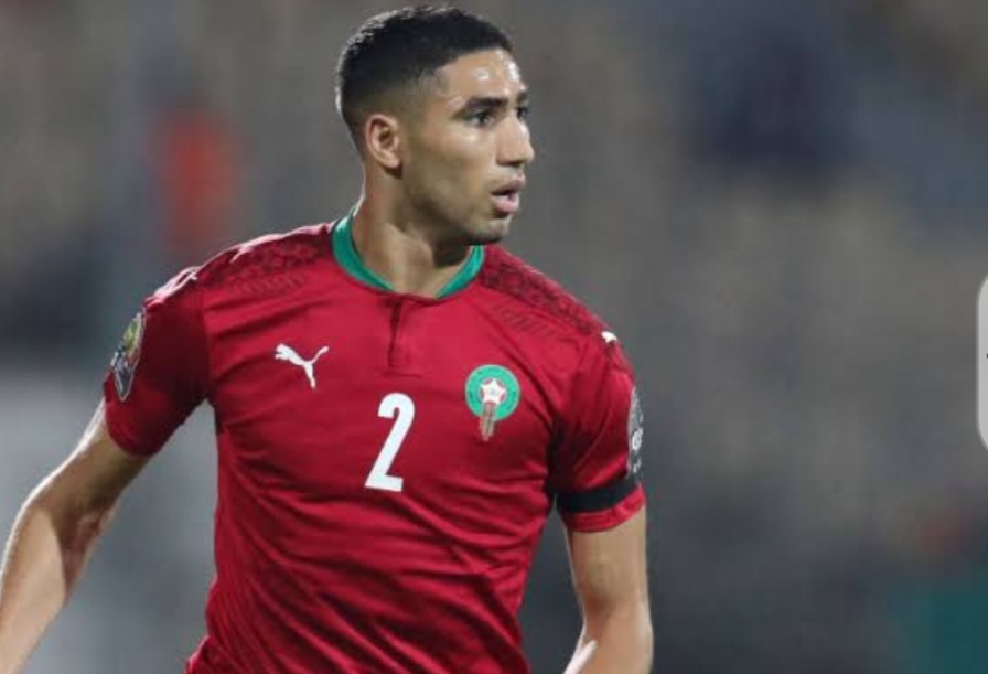 Achraf Hakimi in action for Morocco