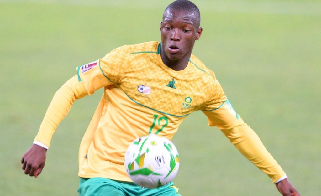 Bongokuhle Hlongwane scored a brace against Mozambique