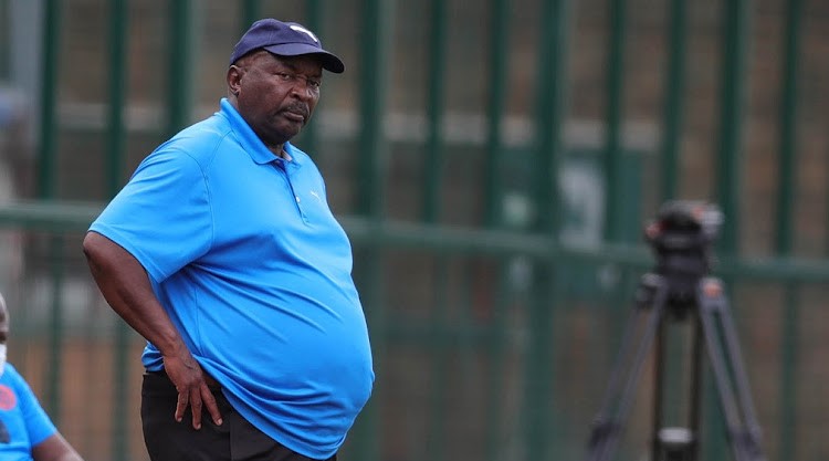 Jomo Sono, Coach of Jomo Cosmos during the Nedbank Cup, Last 32 match between Jomo Cosmos and Black Leopards in 2021