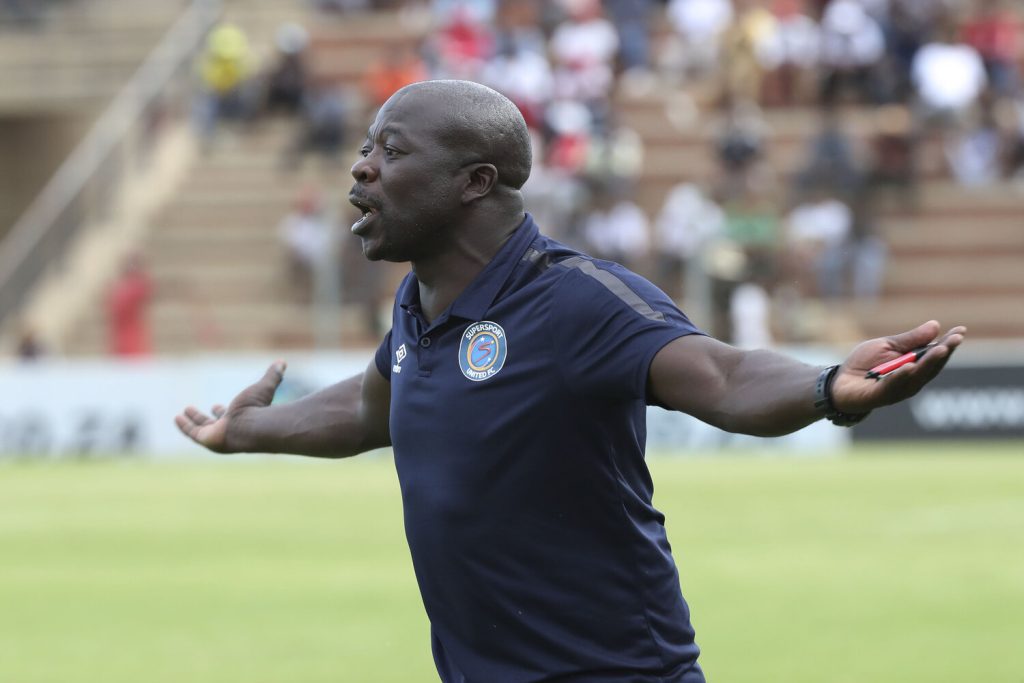 Tembo during his SuperSport United stint as head coach 