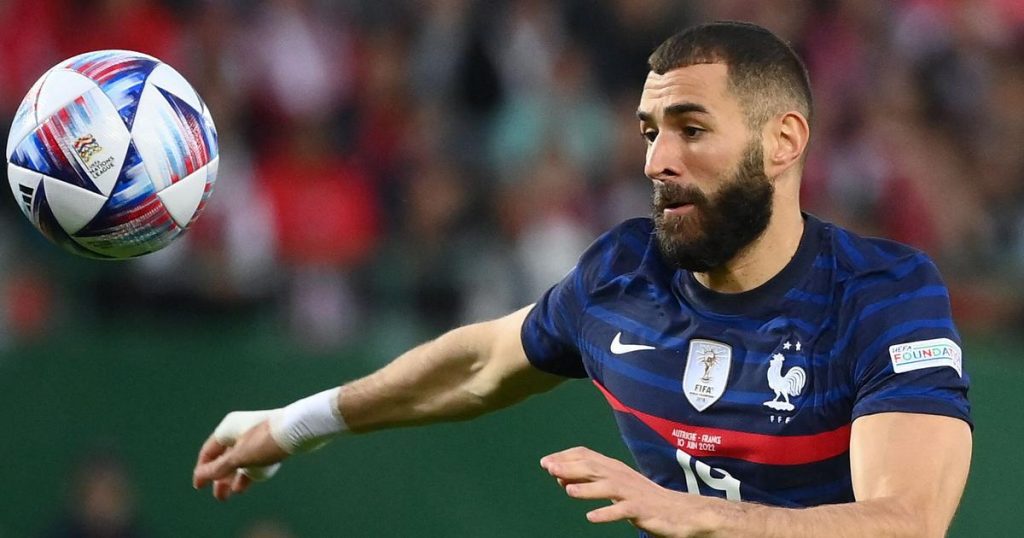 Benzema in action for France 