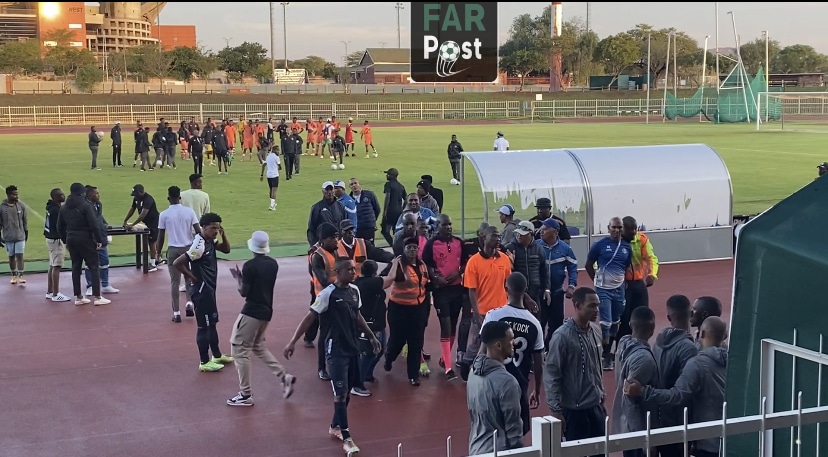 Ugly scenes were witnessed at the Peter Mokaba Stadium