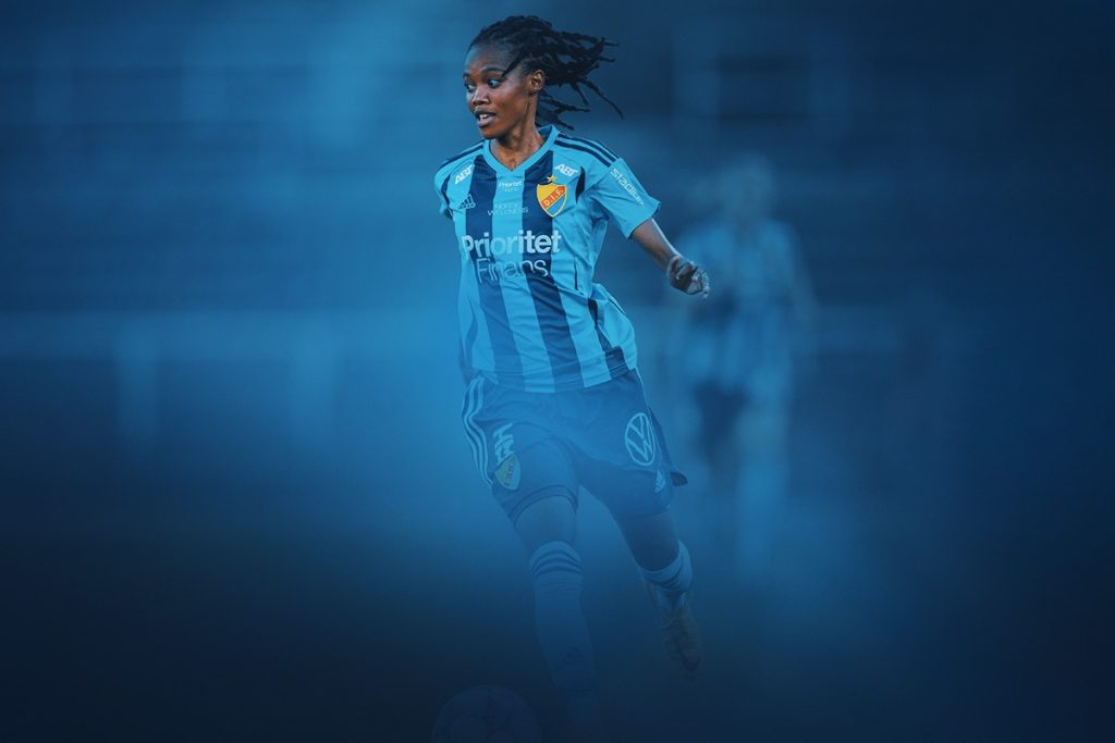 Linda Motlhalo during her time at Djurgården IF