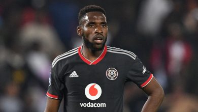 Fortune Makaringe in action for Pirates in a league game