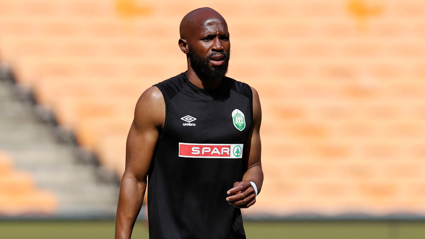 AmaZulu defender Ramahlwe Mphahlele during the club's warm-up 