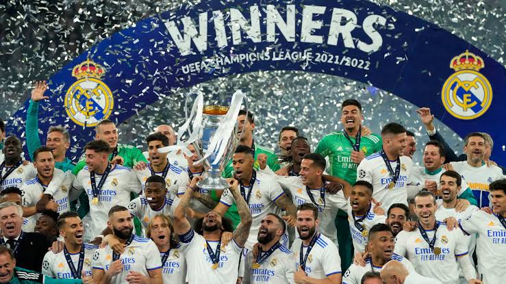 Real Madrid lift Champions League trophy
