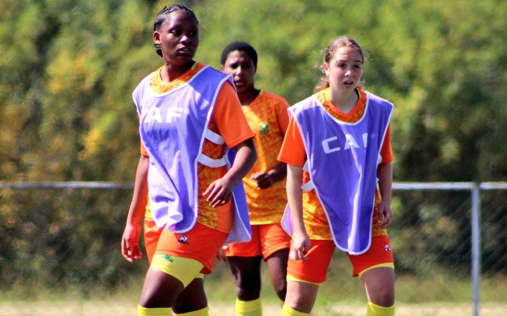 South Africa's U17 women’s national team at training 