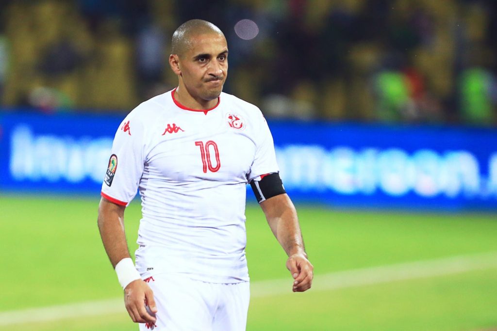 Wahbi Khazri in action for Tunisia