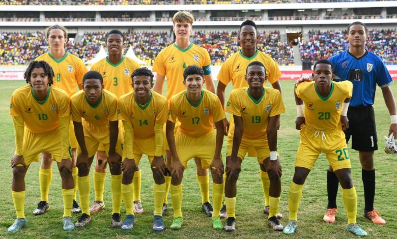 Amajimbos lining up for a team picture ahead of the COSAFA Cup final.