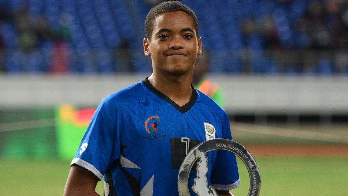 South Africa’s Gennaro Johnson awarded the Goalkeeper of the Tournament at the just-ended COSAFA U17 tournament 