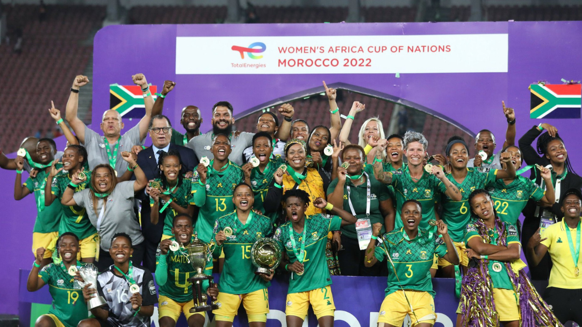 The current Women's Africa Cup of Nations champions, Banyana Banyana. 