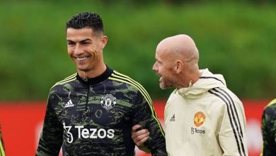 Erik ten Hag and Cristiano Ronaldo