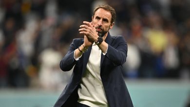 England boss Gareth Southgate thanking fans after their 2-1 loss to France in a World Cup clash.