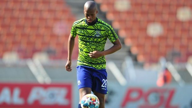 Marumo Gallants defender Tshepo Gumede during the club's warm-up 