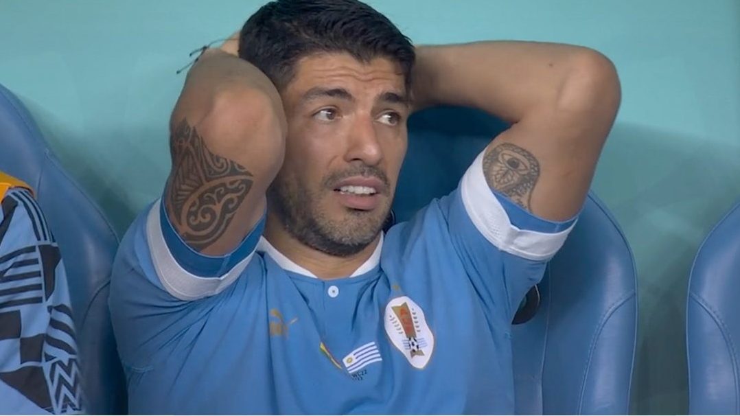 Luis Suarez crying after World Cup disappointment 