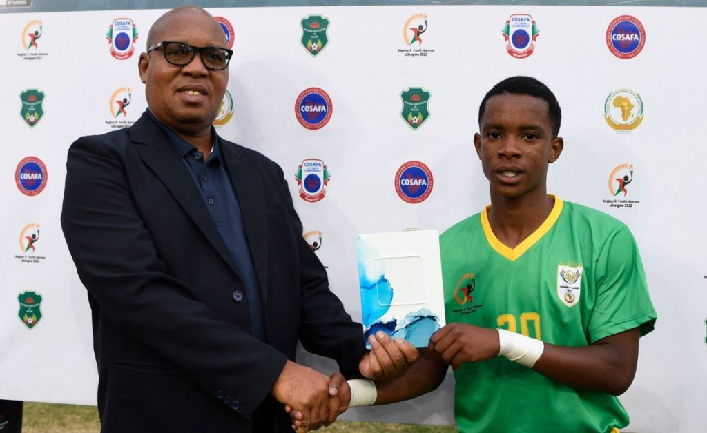 Mabena with his second Man of the Match award 
