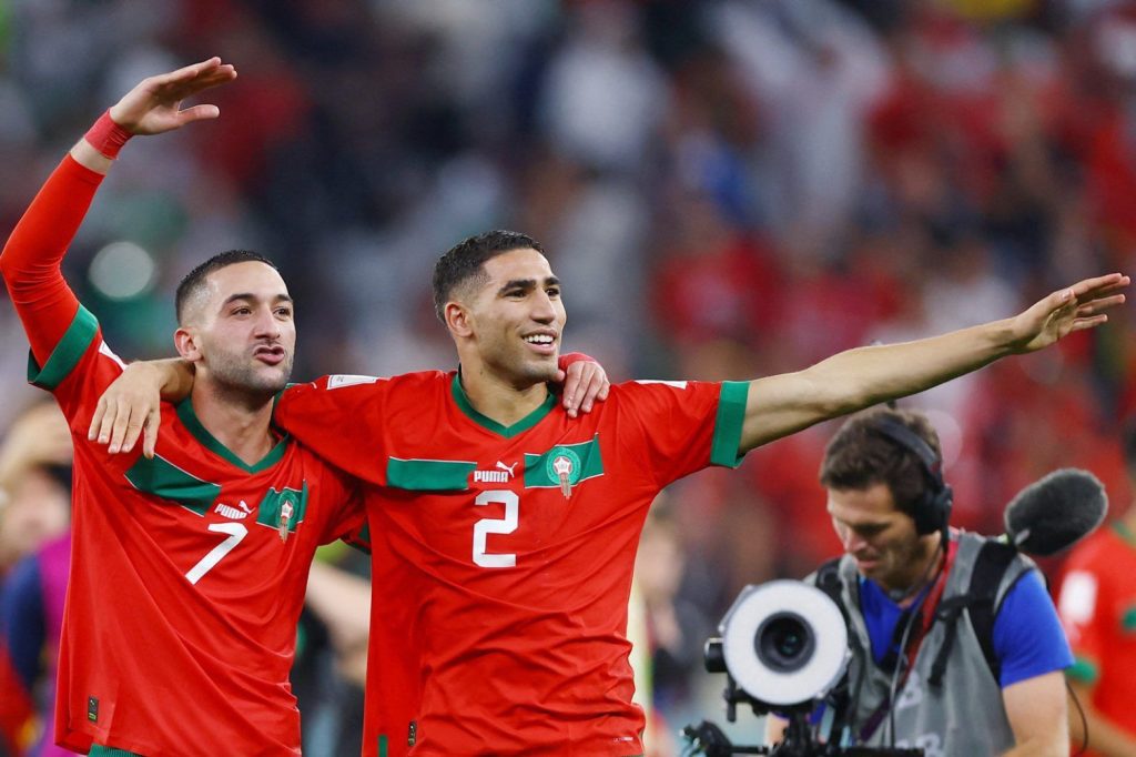  Achraf Hakimi and Hakim Ziyech at the World Cup in Qatar 