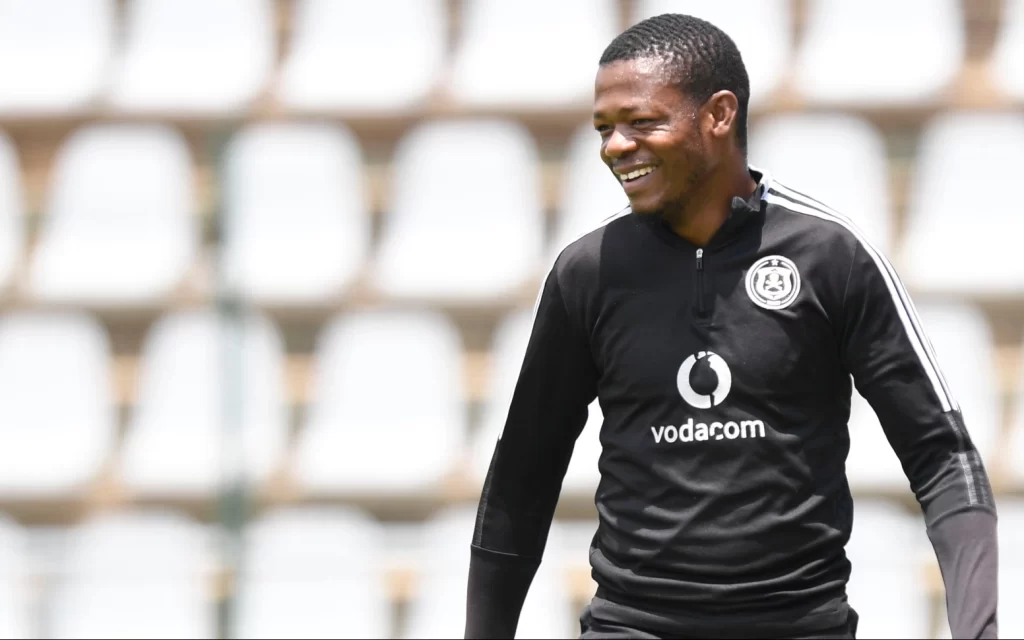 Newly-signed Orlando Pirates striker Ndumiso Mabena