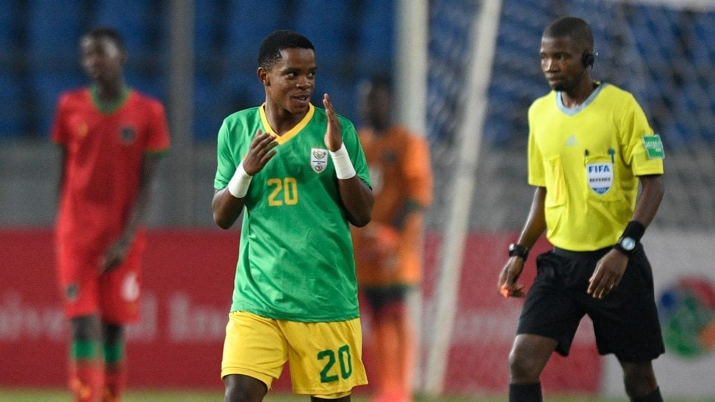 Siyabonga Mabena during the 2022 COSAFA U17 Championship 