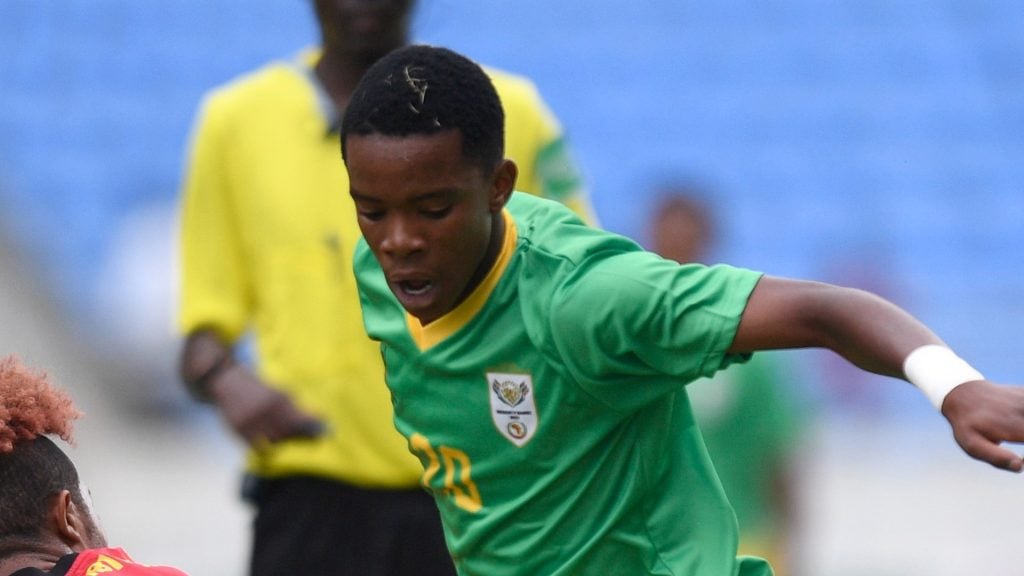 Siyabonga Mabena in action for SA U17