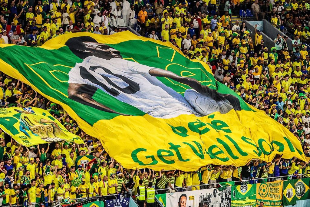 Brazil fans sending their love and support to Pele