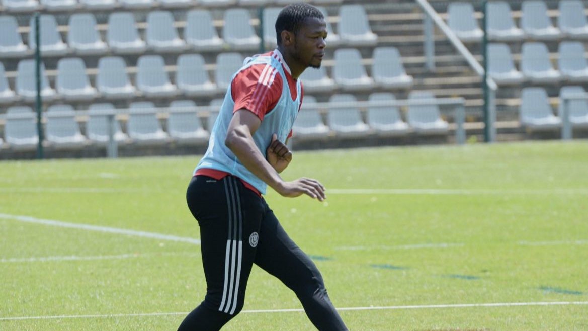 Ndumiso Mabena at training with Orlando Pirate.