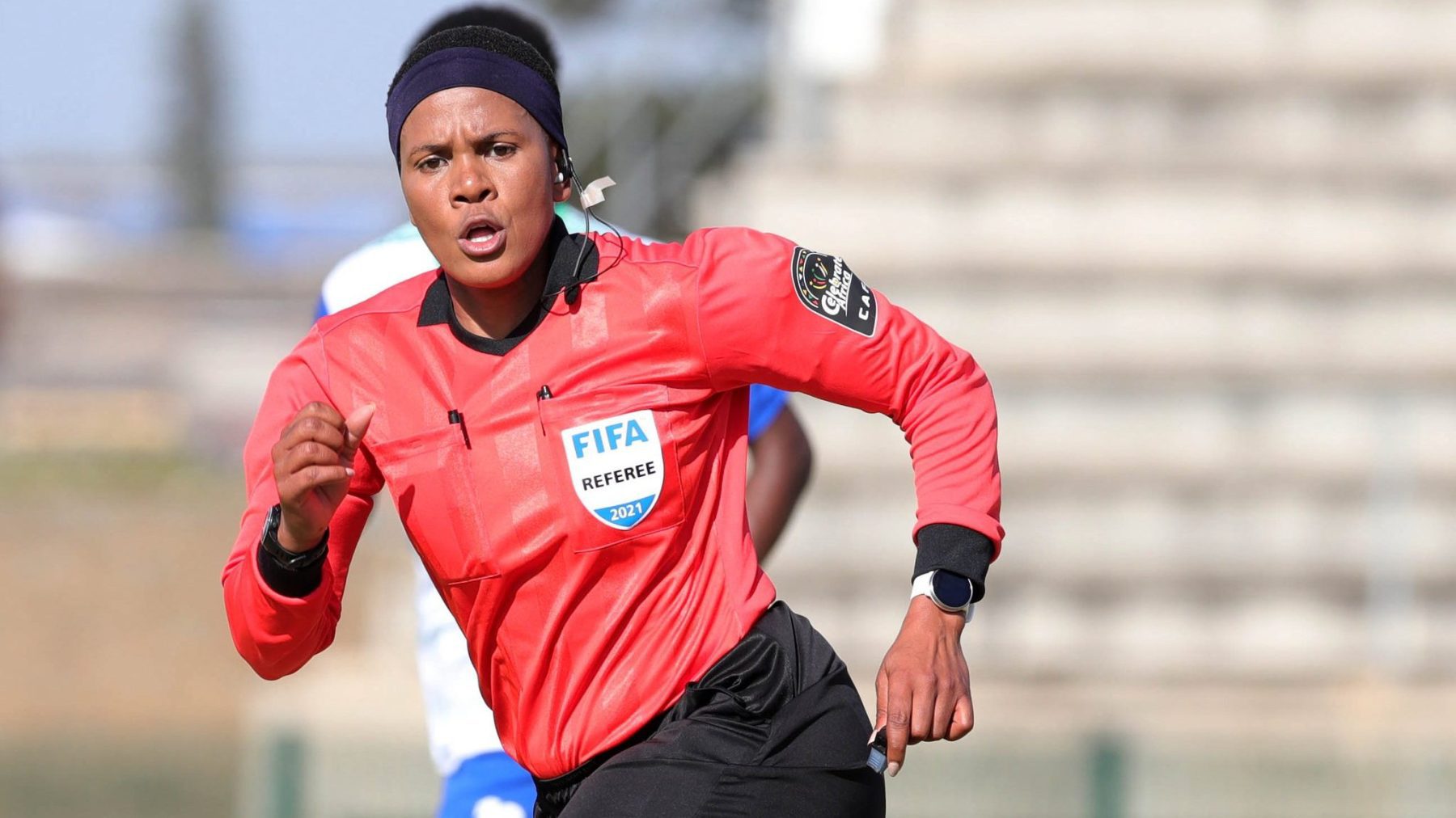 South African referee Akhona Makalima in action