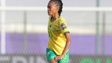 Glasgow City striker Linda Motlhalo in action for Banyana Banyana