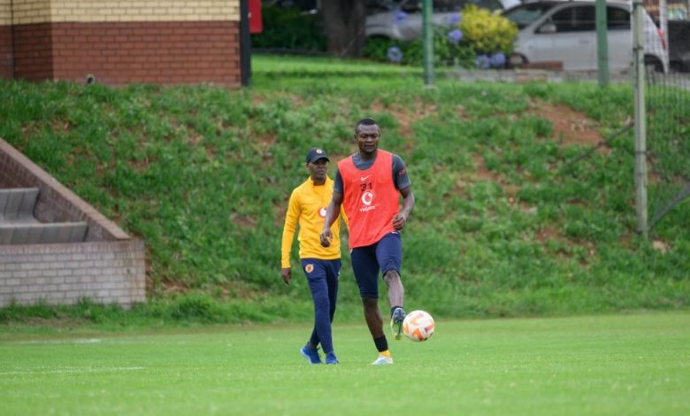 Christian Saile Basomboli at a Kaizer Chiefs training session