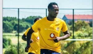 Eric Mathoho at a Kaizer Chiefs training session in Naturena
