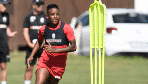 Pule Ekstein during training at AmaZulu