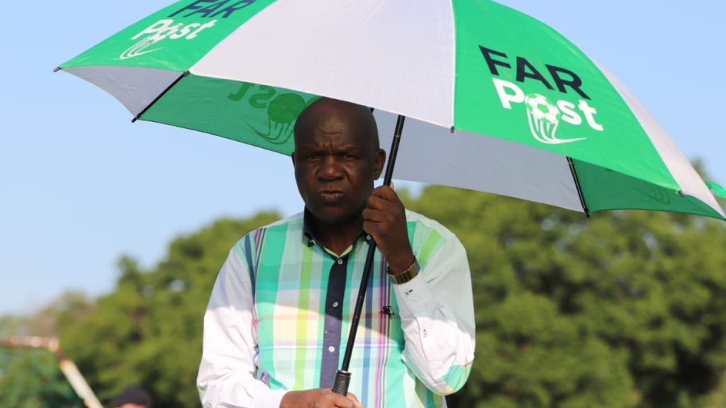 Black Leopards boss David Thidiela watching a game 