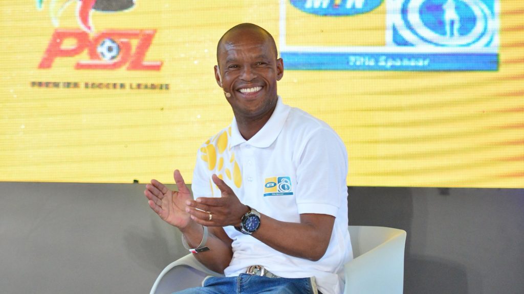 Former Chiefs star, Jabu Mahlangu during an MTN8 event