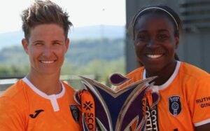 Janine Van Wyk and Ode Fulutudilu during their time at Glasgow City