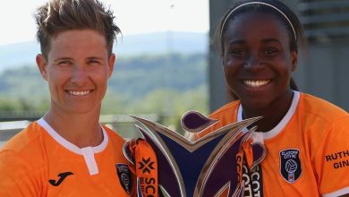 Janine Van Wyk and Ode Fulutudilu during their time at Glasgow City