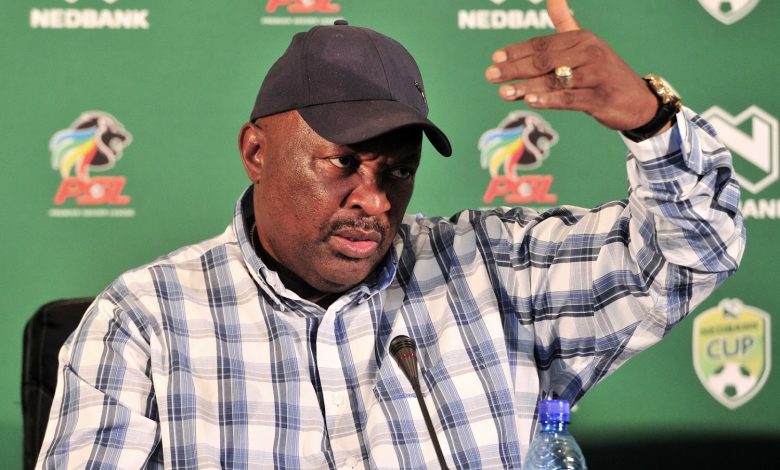 Jomo Sono, coach of Jomo Cosmos during a Nedbank Cup presser