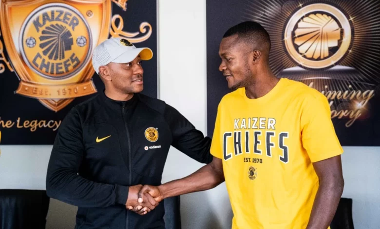 Kaizer Chiefs new signing alongside Kaizer Junior Motaung