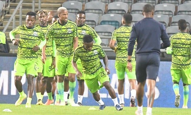 Marumo Gallants players prior to a league game