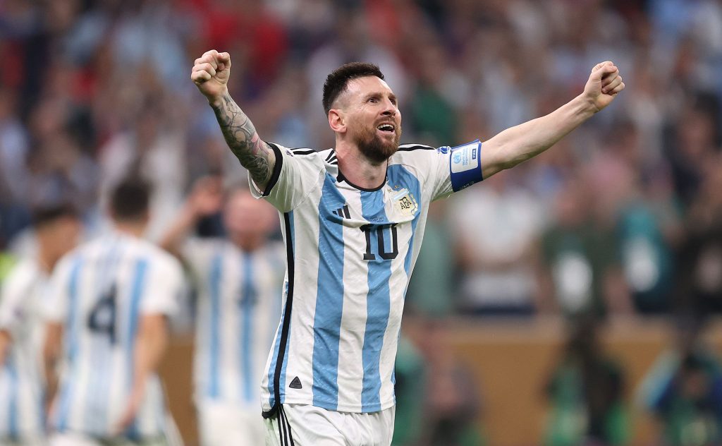 Lionel Messi in action for his country at the 2022 World Cup in Qatar