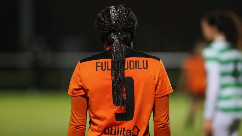 South African striker Ode Fulutudilu during her time at Glasgow City [Photo; Facebook/Ode Fulutudilu]