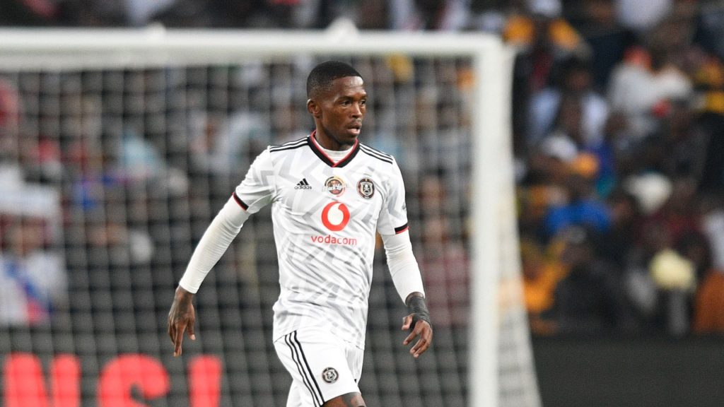 Thabang Monare in action for Orlando Pirates in the 2022 Carling Cup