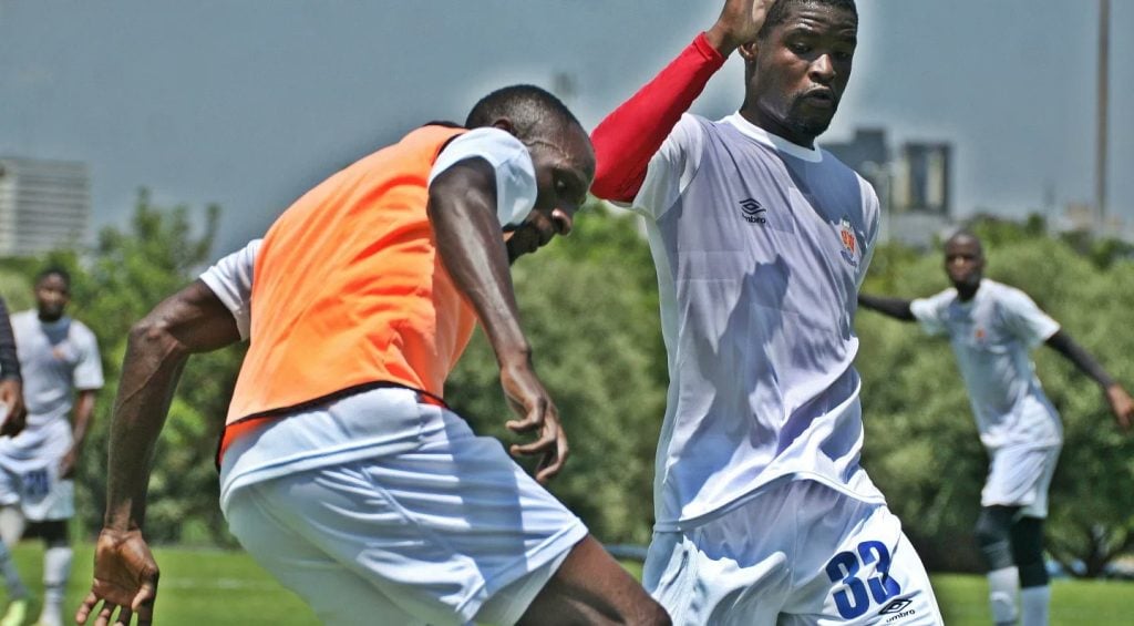 Rodney Ramagalela at a training session with AmaTuks